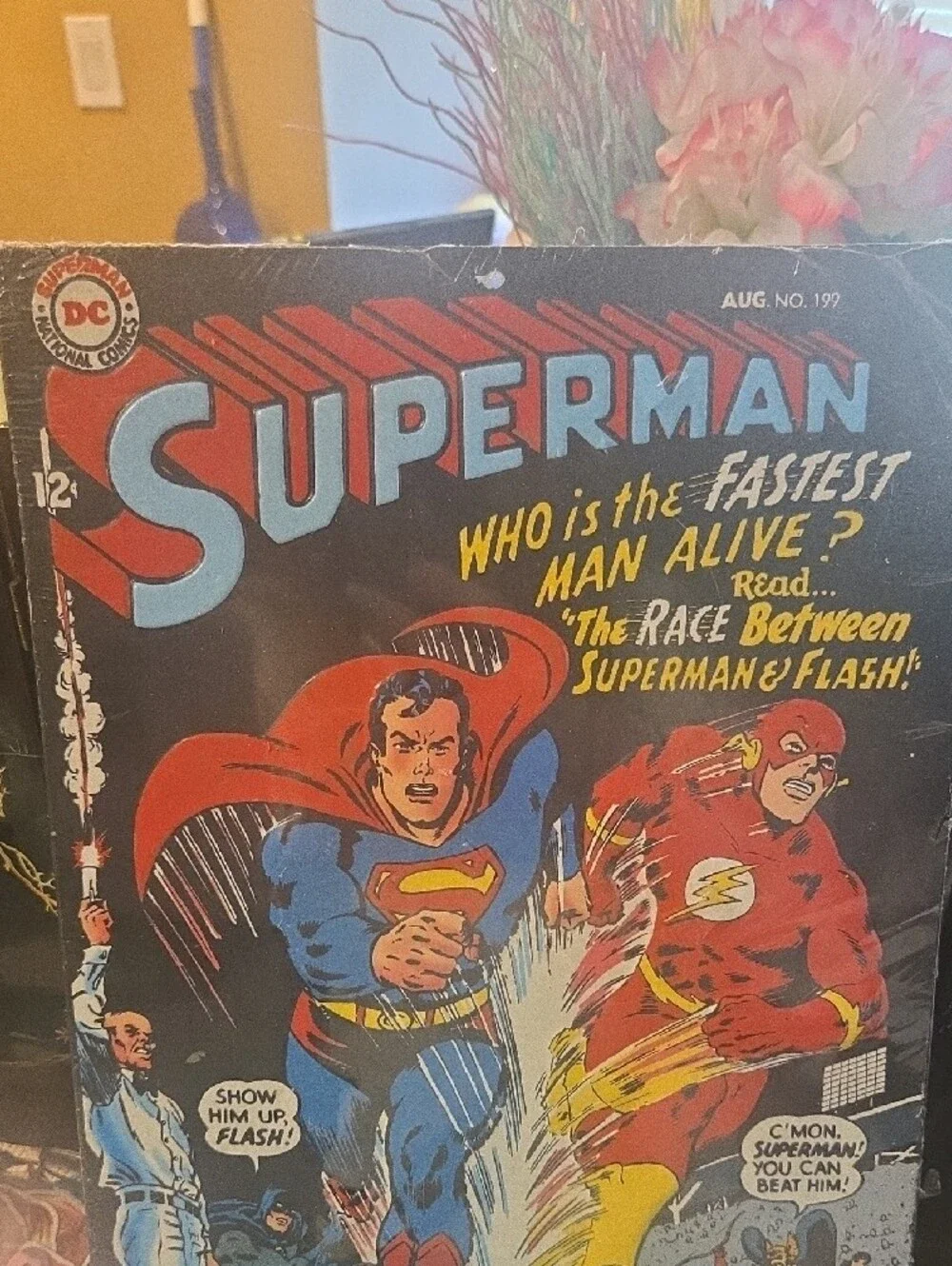 DC Superman vs The Flash Comic Cover - Red, Blue, Yellow